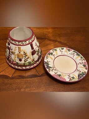 Yankee Candle Vintage Wine Large Jar Shade & Tray Set